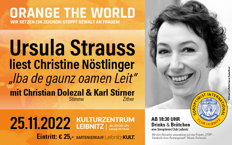 Orange The World Fr, 25.11.2022 ab 18:30 Uhr im Kulturzentrum Leibnitz
